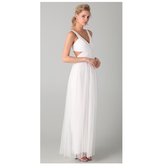 bcbg white gown